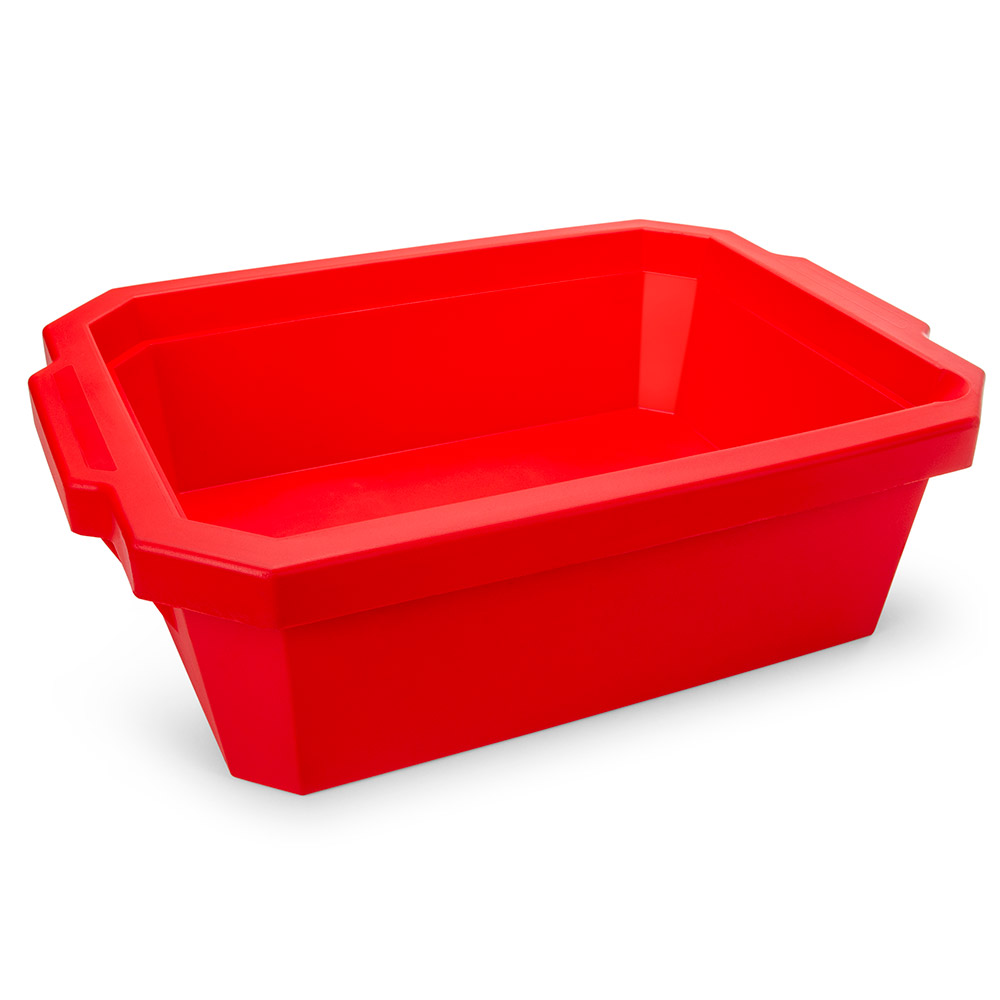 Globe Scientific Ice Tray with Lid, 9 Liter, Red Ice Bucket; ice tray; polyurethane; foam ice bucket; 9L